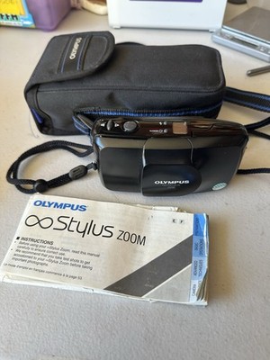 Olympus Infinity Stylus Zoom 35-70mm Point & Shoot 35mm Film Camera MJU Works VG