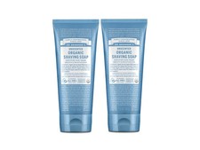 Dr. Bronner's Organic Shaving Soap Unscented 7 fl.oz 2 PACK 