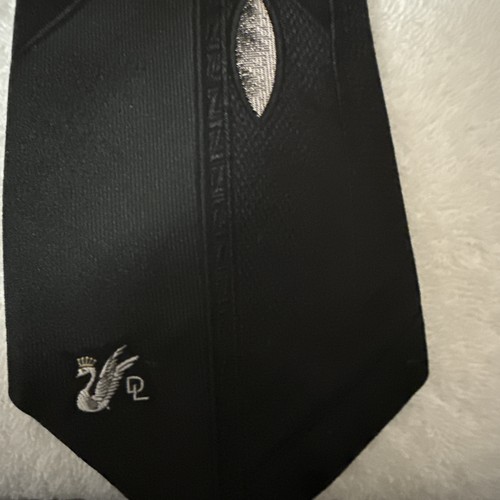 VTG Don Lopez Beverly Hills Neck Tie Black Polyester Silk Blend Abstract Print