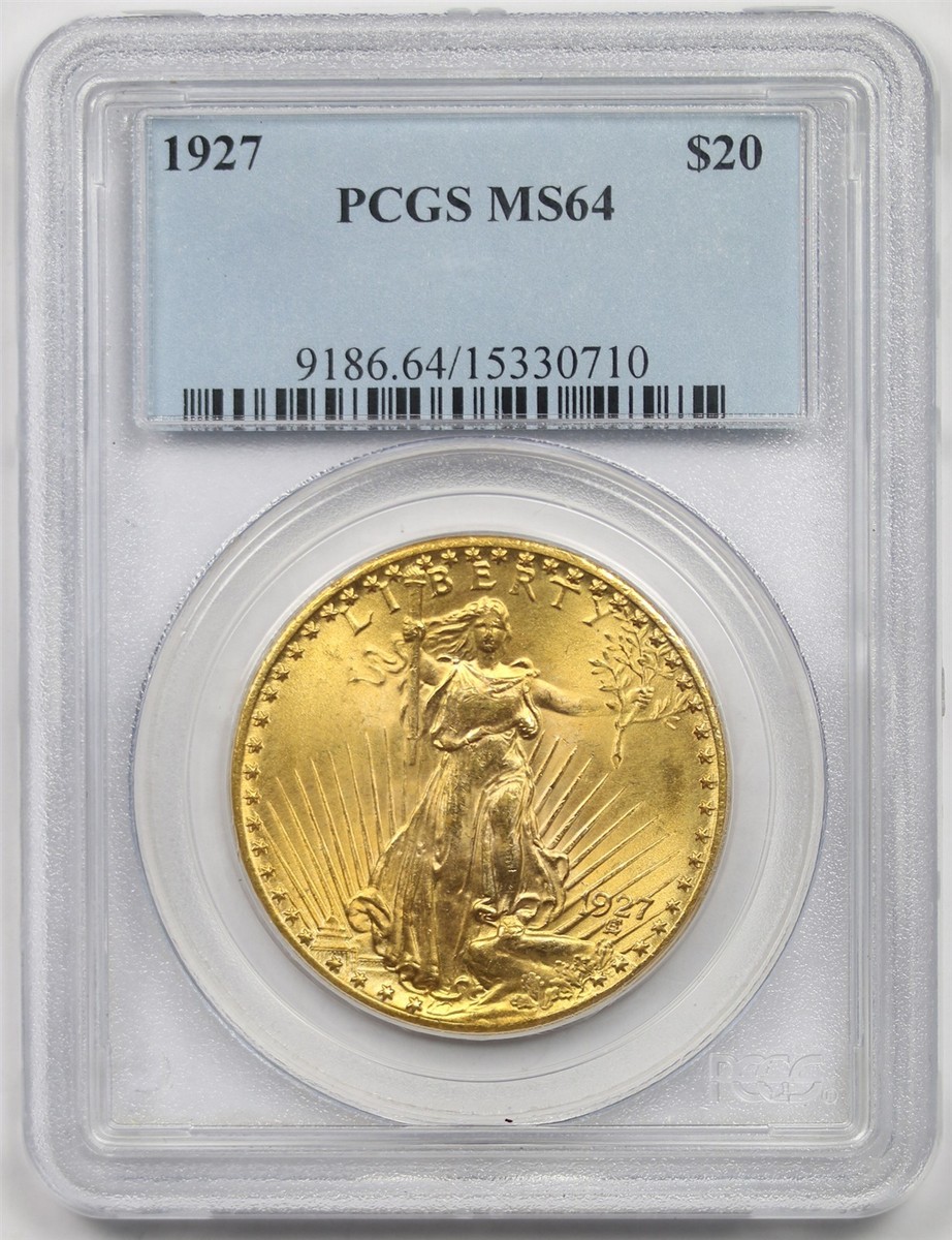 1927 $20 PCGS MS 64 Saint-Gaudens Gold Double Eagle | eBay