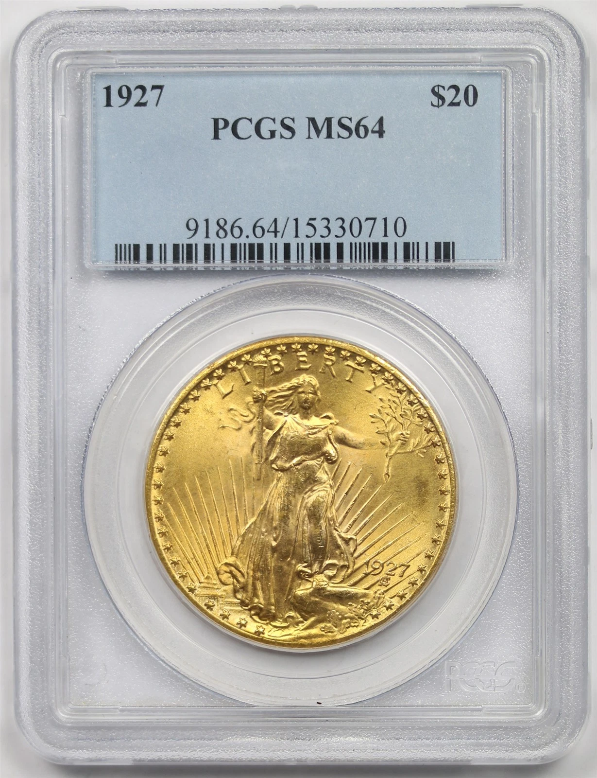 1927 $20 PCGS MS 64 Saint-Gaudens Gold Double Eagle