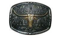 Vintage Texas Longhorn NOCONA Belt Buckle 1.5 Inch Belt Sizes