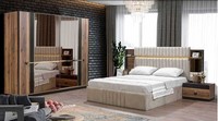 Bett Nachttisch Kleiderschrank 4Tlg Schlafzimmer Set Design Modern Neu