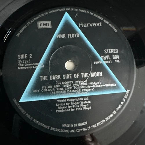 Pink Floyd Dark Side Of the Moon A3/B3 3rd Issue 1973 vinyl complete, 2/2 mother