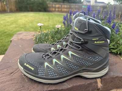 LOWA Women s Innox Pro GTX Mid Boots Sz 11 Blue-Gray Gore Tex Waterproof Hiking