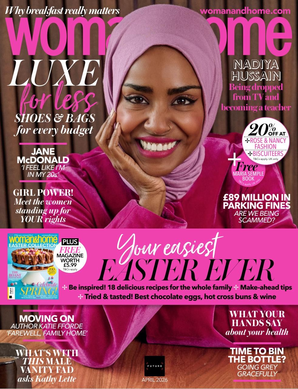 WOMAN & HOME MAGAZINE APRIL 2026 ~ NADIYA HUSSAIN ~ NEW