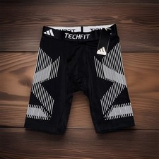 Adidas TECHFIT PS Shorts Tights Black White JI8222, Men's Size Medium NEW