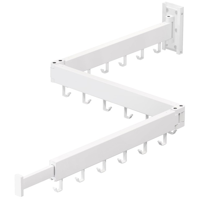ZdwCyl Clothes Drying Rack,Laundry Space Saver Wall White-basic
