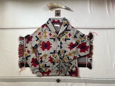 Levi's Navajo Cowichan Cardigan M Pullover Pulli Strick Azteken Western RRL Style