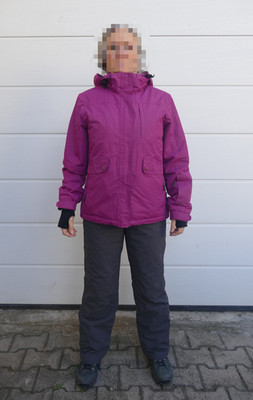 Winter- / Skikleidung Damen Jacke & Hose (Magenta/Grau)