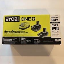 Ryobi 18v Lithium-ion Starter Kit 4Ah 2Ah Charger PSK106SB NEW SEALED