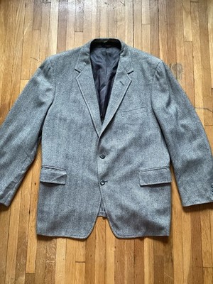 Strathmore Men's 42R Beige Houndstooth Print 2 Btn Blazer,Cashmere,Half-Lined