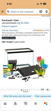 Tetra 20 Gallon Glass Aquarium Kit with LED Lighting, Filter, and Decor