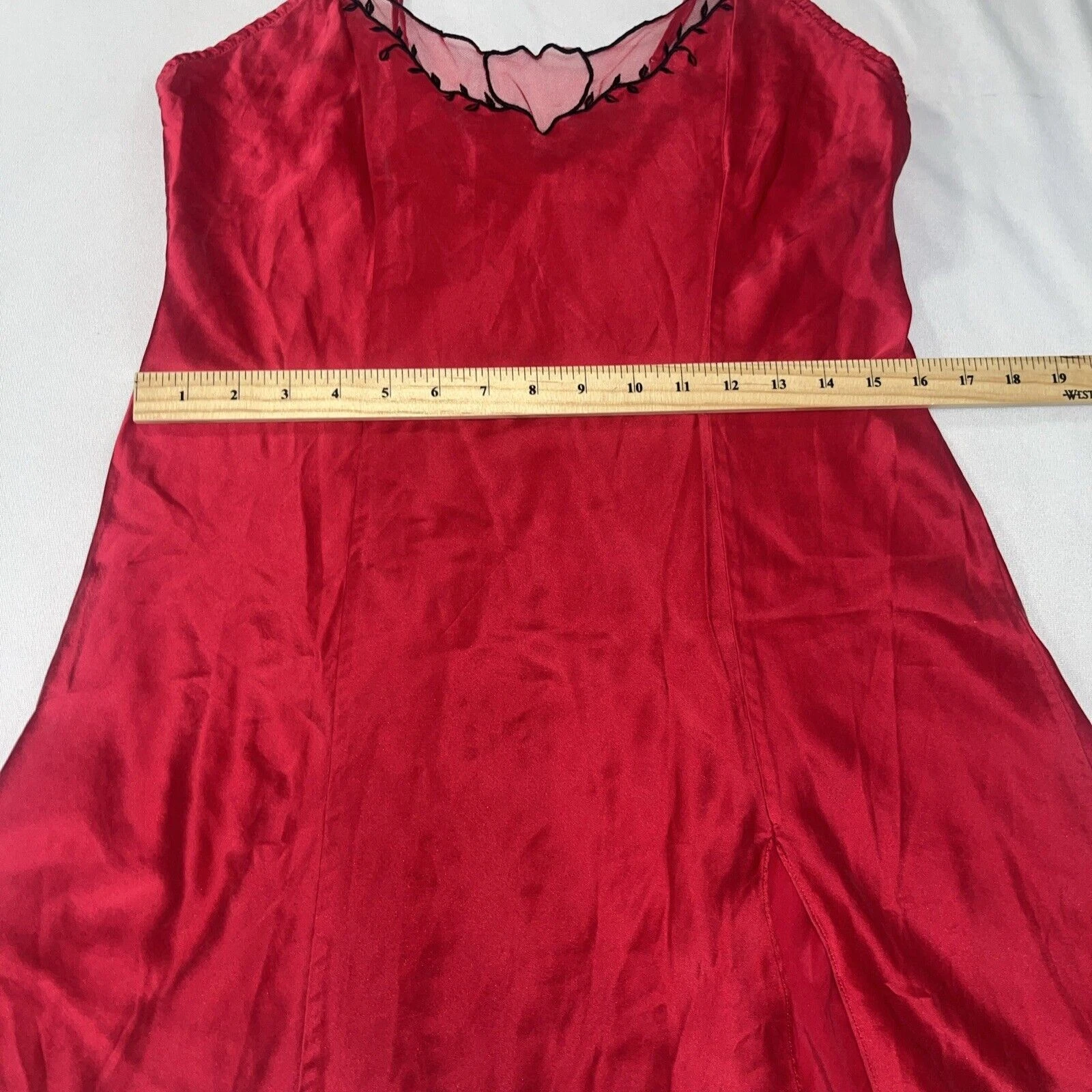 UNDERCOVER Abito Slip Vintage Y2K Victorias Secret Con Spacco Tg Large 100% Seta