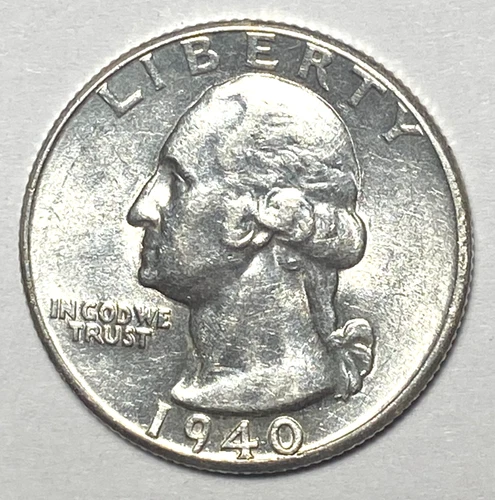 1940-P WASHINGTON QUARTER BU BRILLIANT UNCIRCULATED WITH LUSTER