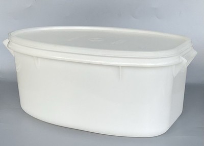 Vintage extra großer Tupperware transparenter Behälter oval mit Deckel Braten Geschmack Sparer