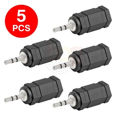5PCS 3.5mm Stereo Male Plug to 2.5mm Stereo Female Jack Audio Adapter Converter