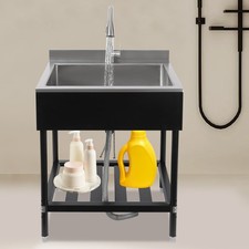 Stainless Steel Utility Sink Commercial Restaurant Laundry Sink Kitchen Sink