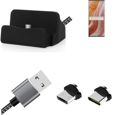 Docking Station für ZTE Axon 40 Ultra + USB-Typ C und Micro-USB-Anschluss