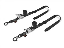 Powertye 1 1/2in. Fat Straps with Soft-Tye and Secure Hooks - Black 30572-ST