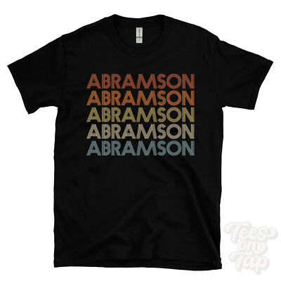 ABRAMSON REPEATED RETRO STYLE T-SHIRT mens & womens novelty cool name gift