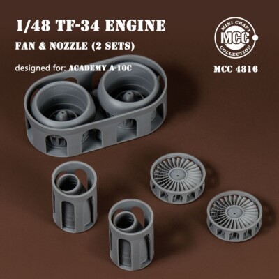 MCC 4816 1/48 TF-34 Engine Fan & Nozzle (2 pcs) For Academy A-10C