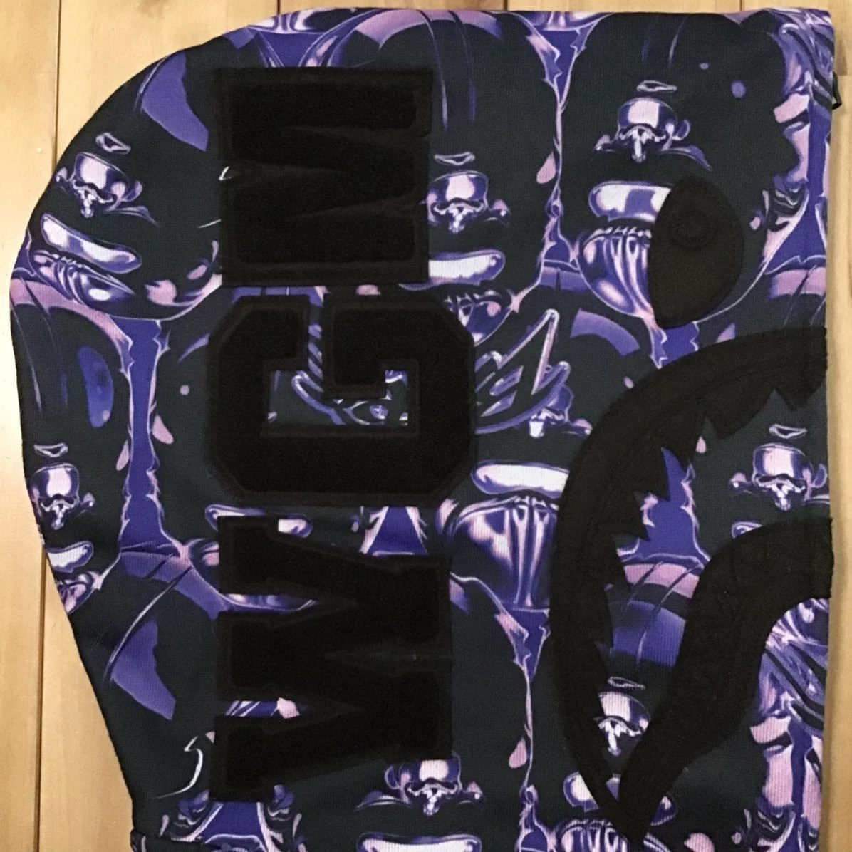 A BATHING APE (BAPE) FELPA CON CAPPUCCIO FULL ZIP APE HEAD GRAFFITI SHARK S taglia A scimmia da bagno BAPE Shark 2504TY