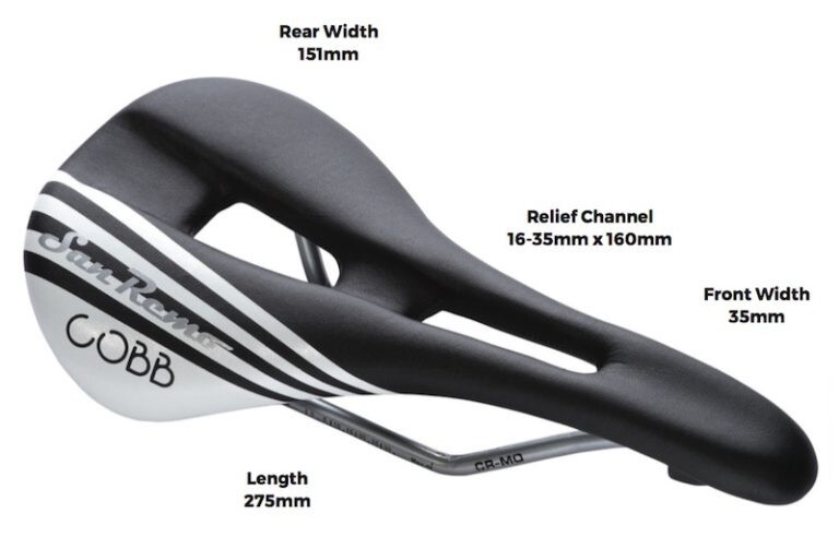 Cobb Cycling San Remo サドル COBB SAN REMO Hollow Chro-Moly Seat Rail Black & White Bicycle