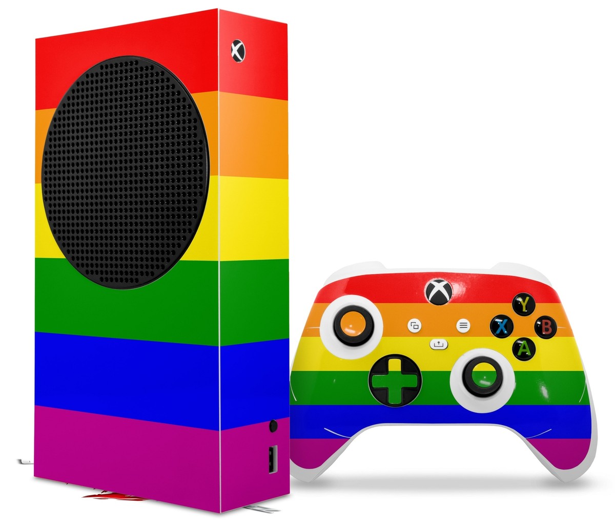 Skins XBOX Series S Console Controller Rainbow Stripes | eBay