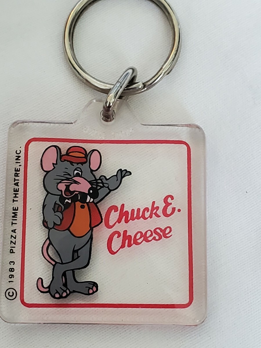 Vintage CHUCK E CHEESE 1983 Keychain Fob Key Ring Hangtag | eBay