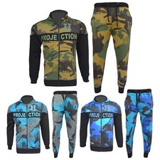 Kids Boys Girls Designer s Tracksuit Zipped Top Bottoms Jogging Suits 7-13 Years