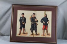 Die franz&ouml;sische Armee , Tafel 2 - Farblitho Ende 19. Jhdt. - Ruhl Leipzig (A)H4