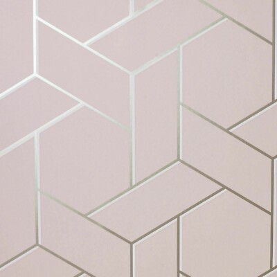 Arthouse Parkett Geometrisch Altrosa/Roségold 695500 Metallic Tapete