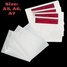DOCUMENTS ENCLOSED WALLETS Pouches Envelopes Clear Plastic Self-Adhesive