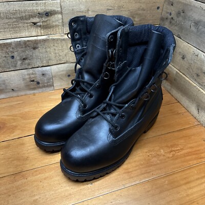 ROCKY THINSULATE BLACK LEATHER WATERPROOF RB800 MENS 8 M SLIP RESISTANT BOOTS