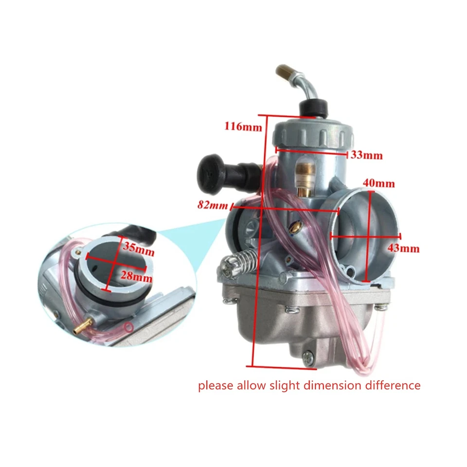 Métal Moto Motocross Racing Carburateur 28mm Compatible avec VM24 Compatible ... - Photo 2/4