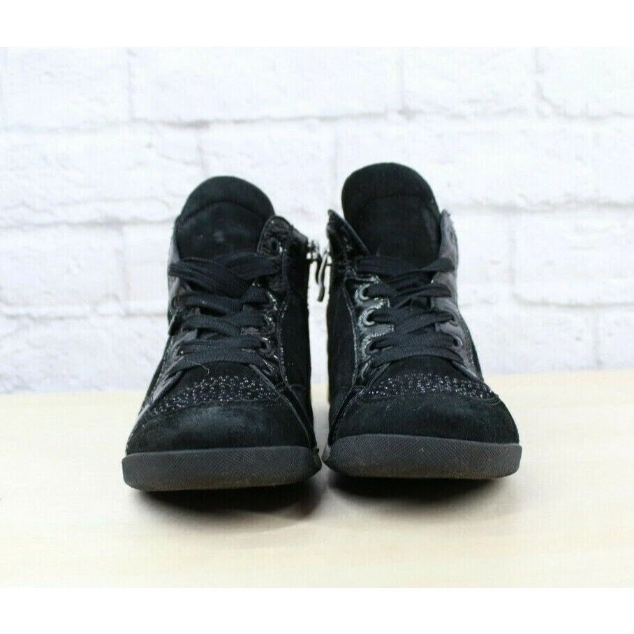 Zapatillas Ara Luftpolster negras de gamuza con tachuelas y cremallera lateral con cordones talla 7,5 Foto 4 de 4