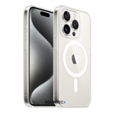 Hülle für iPhone 15/14 mit MagSafe Clear Case Schutz aus transparentem Acryl