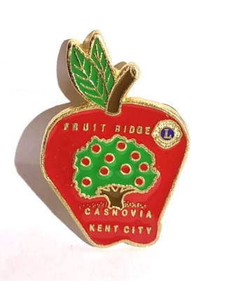 Lions Club International lapel pin Casnovia Kent City Fruit Ridge Michigan Apple