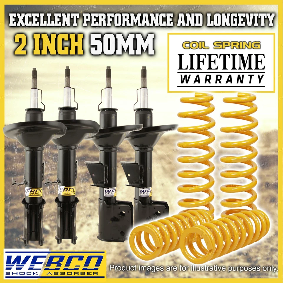 2 Inch 30mm Lift Kit Shock Absorbers King Coil Springs for Nissan X-TRAIL T30