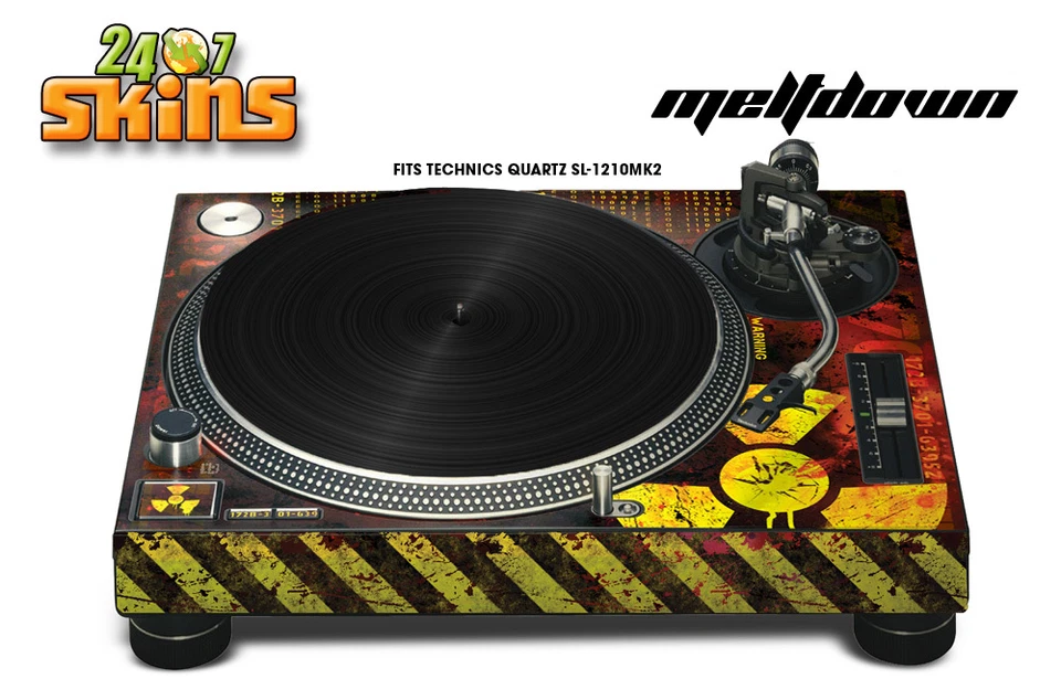 247SKINS Skin Decal Sticker Wrap for Technics Quartz SL Turntable Pro Audio Mixer MLTDWN