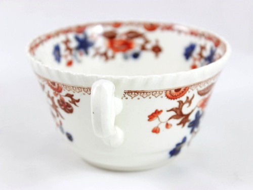 1 + CUPS ANTIQUE COPELAND SPODE CHINA BANG UP 2/4074 BLUE RUST FLORAL GADROON - Picture 6 of 10