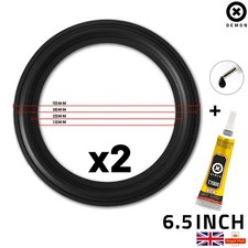 2x 6.5" inch Rubber Woofer Speaker Part Light Surrounds Repairs Spare 155MM Glue