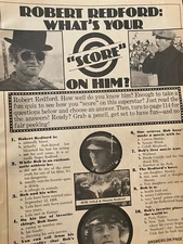 Robert Redford, Full Page Vintage Clipping, aa