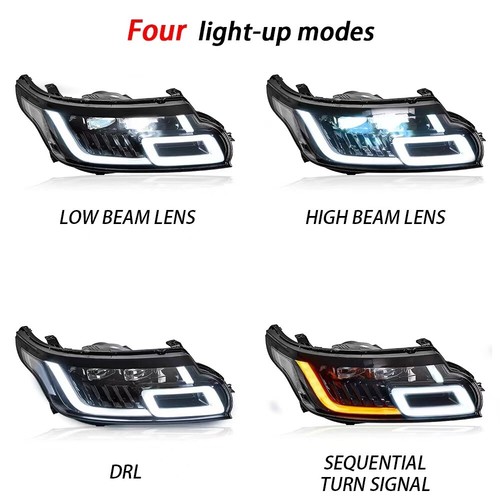 Range Rover Headlight Controls For Range Rover Sport L494 2014-2017 LED Headlights Animation DRL Front ...