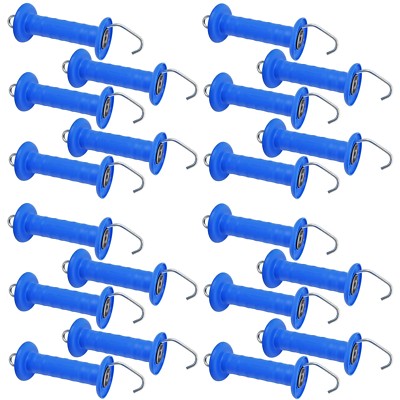 20 Torgriff blau mit Haken Weidezaun Torgriffe Elektrozaun Koppel Tor Griff