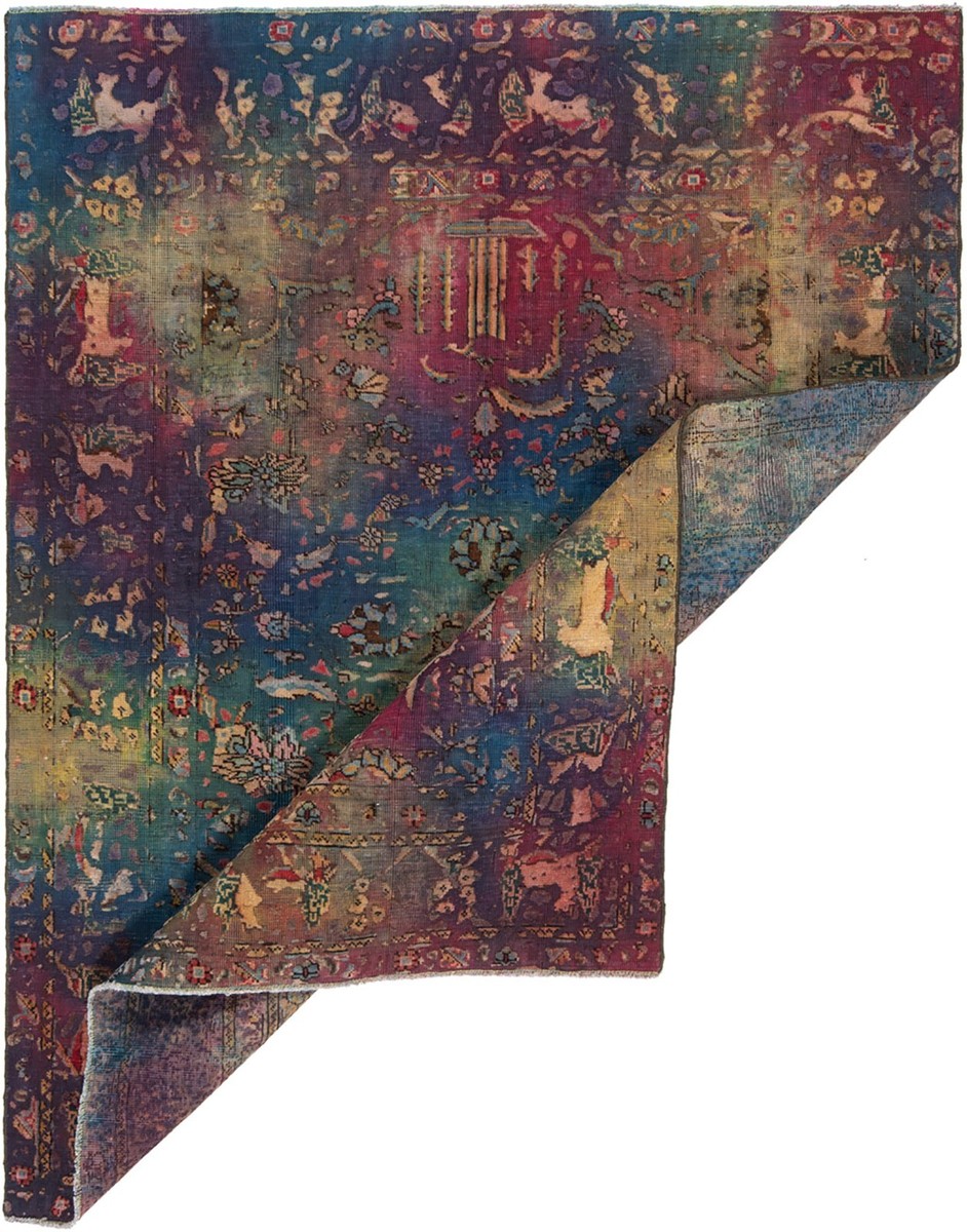 Vintage Relief Tissé à la Main Tapis de Perse 300x199 cm