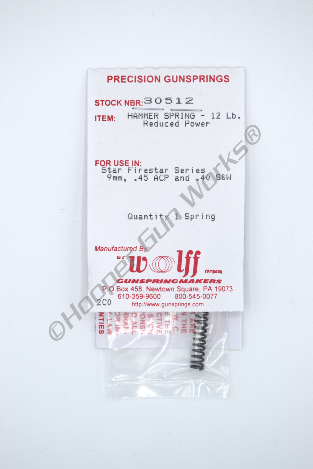 Spring Fire Star Wolff STAR FIRESTAR RP HAMMER SPRING 12LB Pak of 1 | eBay