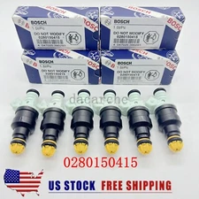 6PCS Fuel Injectors 0280150415 Fits For BMW 323i 325i 525i M3 Flow Matched NEW