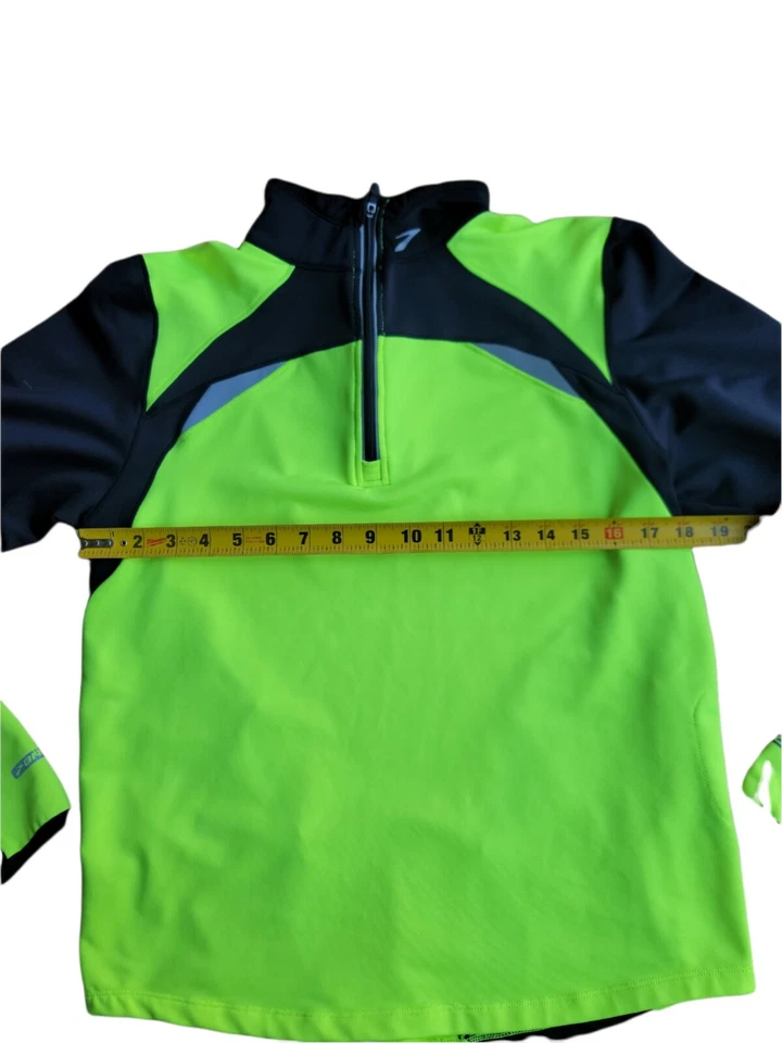 BROOKS Mens Long Sleeve Bright Cycling Pullover Jersey Top Size S - Image 3 of 4
